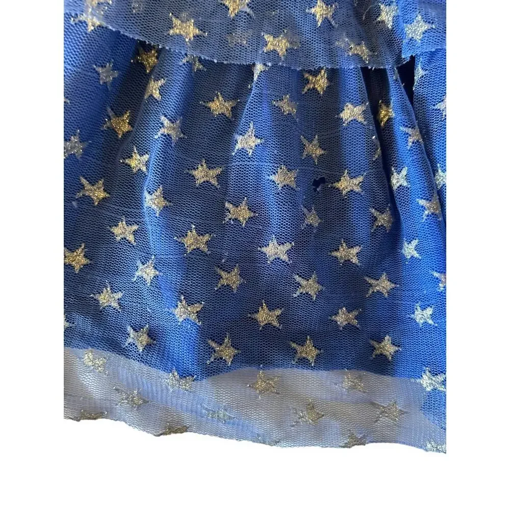 Hanna Andersson Blue Stars Tulle Dress Girls Ballet Size 100 4